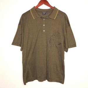 Focus golf shirt 100% fine mercerized cotton shirt men's size large